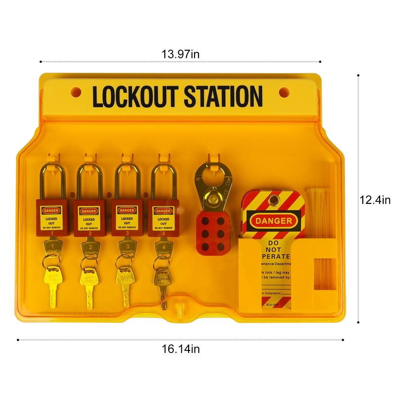 BULANGDI Lockout Tagout Kits,Electrical Security 27Pack Lock Kit,Lockout Station With