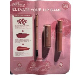 Purlisse Lip Kit Trio  Pinky Nude  - open box