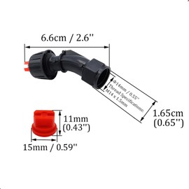 1 Set 110 Degree Flat Fan Shaped Nozzle, with 7pcs 0.1-0.6mm Pore Spray Nozzle Tips, for the Replacement Boom Pump Sprayer Knapsack,Agricultural Greenhouse Sprayer Tank Garden Weeding Equipment