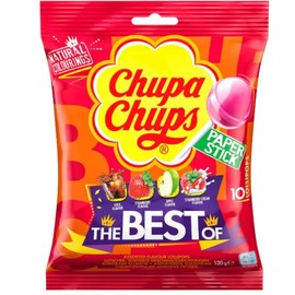 Chupa Chups The Best Of Lollipops, Mixed Flavors, 10 Pieces, 4.23 oz Pack of 2