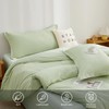 SAPHREAS Twin Size Sage Green Duvet Cover 100% Washed Cotton