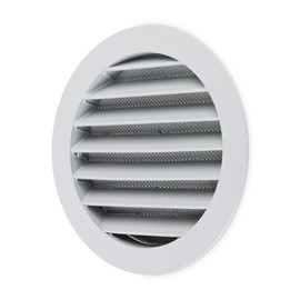 calimaero WSGG 5" Inch Grey Round Metal Air Vent Grill Cover Flat Louver with Fly Screen