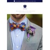 Hisdern Men's Bow Tie, Hand-tied Bow Tie, Square Set, Washable