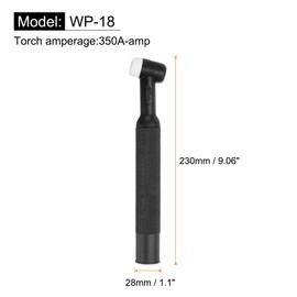 sourcing map WP-18 TIG Welding Torch Body 350Amp Water-Cooled TIG Welding Torch Head Regular for Weld Equipment Accessories