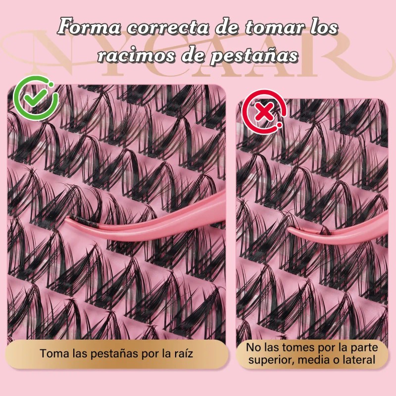 Kit Pestañas Naturales Wispy Nycaar Con Pegamento Diy