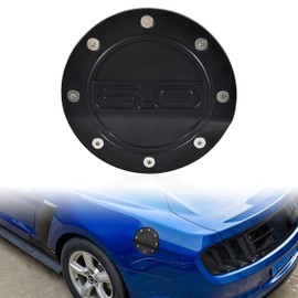 KEWISAUTO Gas Tank Cap Cover for Ford Mustang GT 2015-2020, Fuel Filler Door Cover Fuel Gas Cap for 2015-2020 Ford Mustang GT Exterior Decoration Accessories (Black)