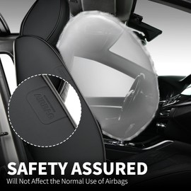 FLORICH 2pcs Car Seat Covers Front Set, Black Car Seat Cover, Breathable Premium Leather Seat Covers, Automotive Vehicle Seat Covers for Cars Trucks Vans SUVs Sedans (2 Packs, Black)