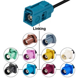onelinkmore GPS Antenna Fakra Adapter Fakra Z Female Crimp Connector Fakra Z Waterblue/5021 Connector Coding Crimp for RG316 RG174 LMR100 Pack of 10