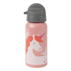 SIGIKID 25381 Stainless Steel Drinking Bottle Unicorn 400 ml Recommended for Children from 1 Year Old, Robust, Leak-Proof, Shatterproof