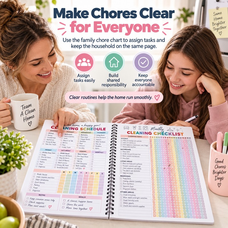 ADHD Cleaning Planner for Home Organization – Daily to Yearly