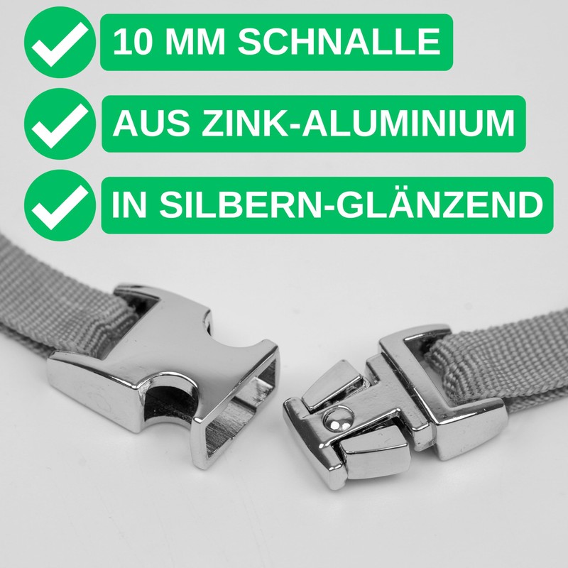 Your Day Mate Buckles, Silver, Zinc Aluminium, Click Fastener Buckle,