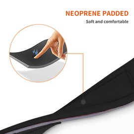 Arojore Reflective AirTag Dog Collar, Heavy Duty Padded Puppy Collar with AirTag Holder, Adjustable Air Tag Pet Collar for Small Medium Large Dogs, Black, M