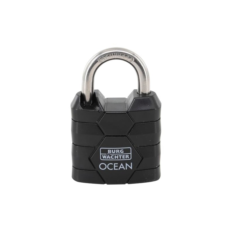 Burg-Wächter Padlock with 2 Keys, 4.8 mm Shackle Thickness, Marine
