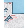 Utah Ski Resorts Map 18x24 Poster (White & Light Blue)