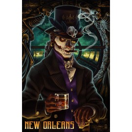 New Orleans, Louisiana - Baron Samedi Voodoo (24x36 Giclee Gallery Print, Wall Decor Travel Poster)