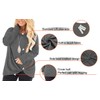 Plus Size Tunics for Woman Knotted Sweatshirt Pullover Plain Blouse
