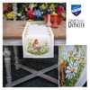 Vervaco Daisy and Robin Counted Cross Stitch Table Runner Set,