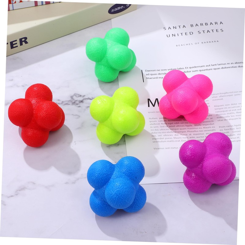 Mipcase 6 Pcs Hexagonal Reaction Balls Agility Training for Sports