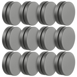 Jetec Round Magnetic Drapery Weights Shower Curtain Weights Strong Tablecloth Magnets Bottom No Sew Curtain Weights Waterproof Magnetic Curtain Weights for Drapery Curtain Tablecloth(Gray,12 Pairs)