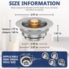 Fecoor Upgraded 3-in-1 Kitchen Sink Drain Strainer, Stainless Steel Sink
