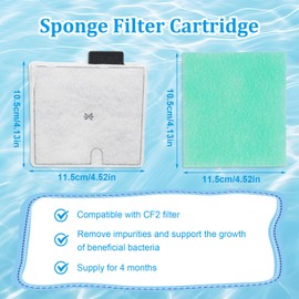 ueslwser CF2 Four-Month Service Kit (4 X Filter Cartridges, 4 X Algaway Pads), Compatible with Interpet Filter, Fish Tank Filter Cartridges for Aquarium Maintenance