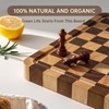 FYCTIO Wooden Cutting Boards for Kitchen, Checkered Cutting Board 1.2"