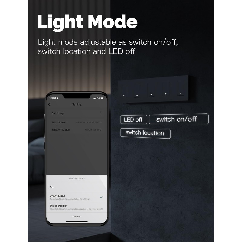 MOES Zigbee 3 Way Light Switch, 3 Gang Smart Wall