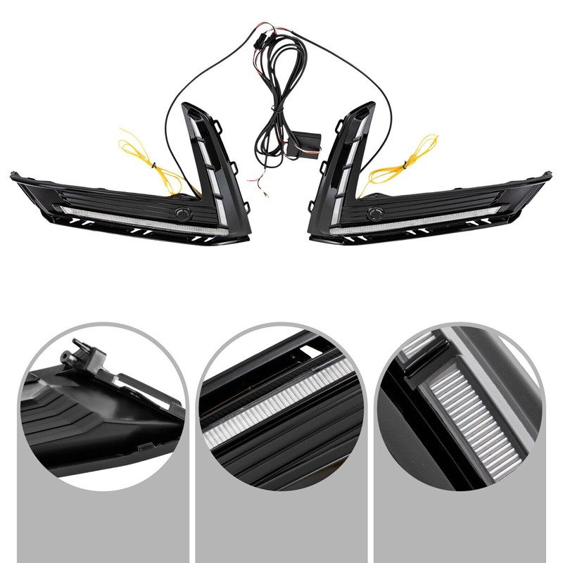 Pair LED Fog Lamp For Honda CR-V CRV 2023-2024 Daytime