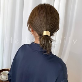 Herbeluemily Pony Hook, Hair Clip, Hair Accessory, Hair Elastic, Hair Cuff, Hair Hook, Stylish, Adult, Gold