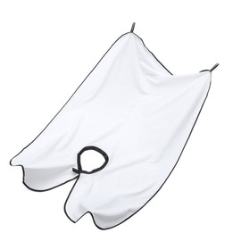 SHOP-STORY - Innovent Barber Bib for Shaving Beard Protection - Attaches with Suction Cup - White