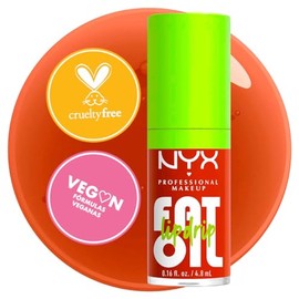 NYX PROFESSIONAL MAKEUP Fat Oil Lip Drip Gloss Tono Scrollin, 4.8ml - Brillo labial efecto jugoso hasta por 12H, infusionado con aceite de aguacate, m