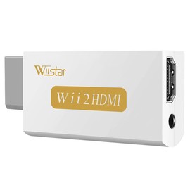 Wiistar Wii to HDMI Converter Output Video Audio Adapter HDMI Converter - Supports All Wii Display Modes to HDTV & Monitor