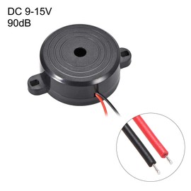 sourcing map 2 Pcs DC 9-15V Active Electronic Buzzer Piezo Alarm Sound 90dB Beep Speaker
