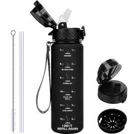 GOPPUS 500 ml / 17 oz Children's Leak-Proof Drinking Bottle 0.5 L, Sports Water Bottle School for Hiking & Gym, 500 ml with Straw, BPA-Free