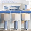 Touch Control Table Lamps with White Fabric Shade Set of