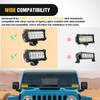 Nilight 6.5 Inch LED Light Bar Cover 2 PCS Amber