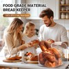 Gracenal Bread Box for Kitchen Countertop, Large Airtight Food Storage