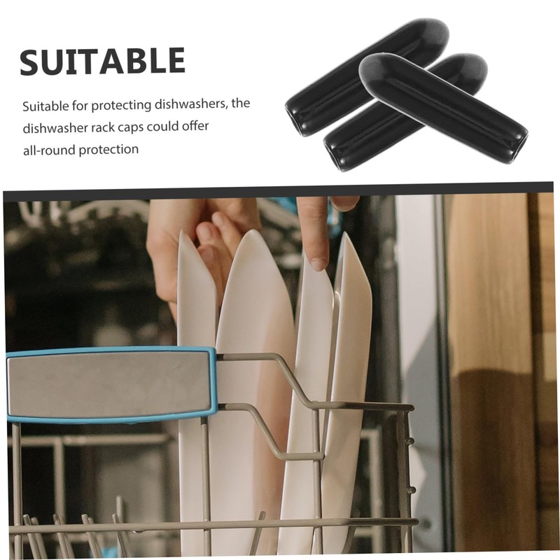 Mobestech 200 Pcs Dishwasher Rack Tip Caps Dishwasher Prong End