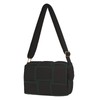 NAARIIAN puffer woven shoulder bag padded cassette handbag with coins