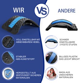 Back Stretcher, Back Massager, 2024 Improves Back Stretcher for Lower and Upper Lumbar Spine, Multi-Level Lumbar Support with Massage Points for Herniated Disc, Scoliosis, Sciatica