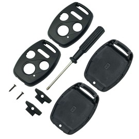 Olivine Auto 4 Buttons Key Fob Casing for Honda Accord Civic Ex Pilot Keyless Entry Remote Key Shell (Only Key Shell Without Blade)(4Button-2PCS)