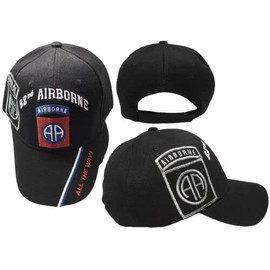 Trade Winds 82nd Airborne All The Way! Black Shadow Embroidered Cap CAP627 Hat