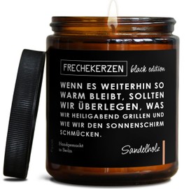 Lustige Duftkerze mit Spruch zu Weihnachten | Handgemacht aus Sojawachs | In Geschenkbox | Valentinstag Weihnachts Geschenk Idee Deko Tischdeko Dekoration |Sandelholz
