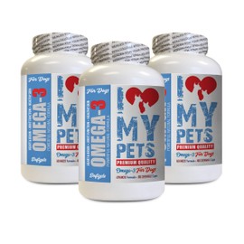 I LOVE MY PETS LLC Dog Health Care Products - Omega 3 Fish Oil for Dogs - Advanced Premium Quality - Dog Heart Health - 540 Softgels (3 Bottles)
