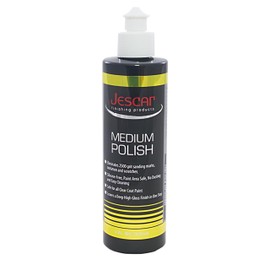 Jescar Medium Polish - 8oz - Professional-Grade Polishing Compound for Scratch Removal and Swirl Correction – High Gloss Finish, Removes 2500 grit Sanding Marks, Silicone-Free.