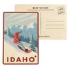 Snowboarder Scene, Idaho (4x6 Birch Wood Postcards, 2-Pack Stationary, Rustic