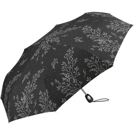 Pierre Gardin Easymatic Light Provence Pocket Umbrella, black, Traditional