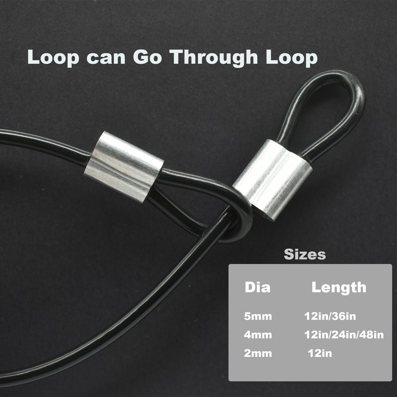 Floyutin 10 pcs 2mm Vinyl Coated Stainless Steel Cable with