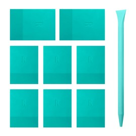 BOOLOOEN Screen Stencils Squeegee,Mini Squeegees, Self Adhesive Screen Stencil Squeegee, Chalk Paste Squeegees and Rubber Stick 9 Pieces Set, Screen Printing Tools for Applying or Ink