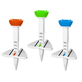 Golf Tees Set of 3, Height Adjustable, Graduated, Competition Equipment